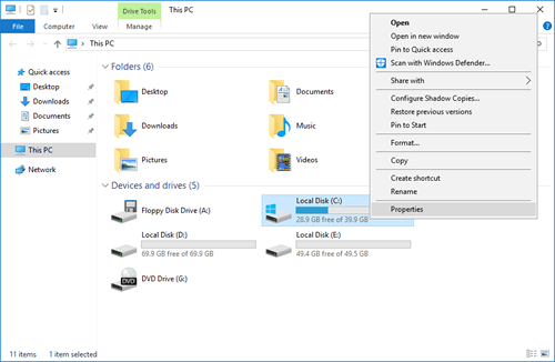 disk cleanup server