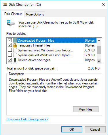 disk cleanup server