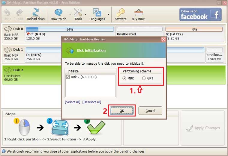 initialize disk