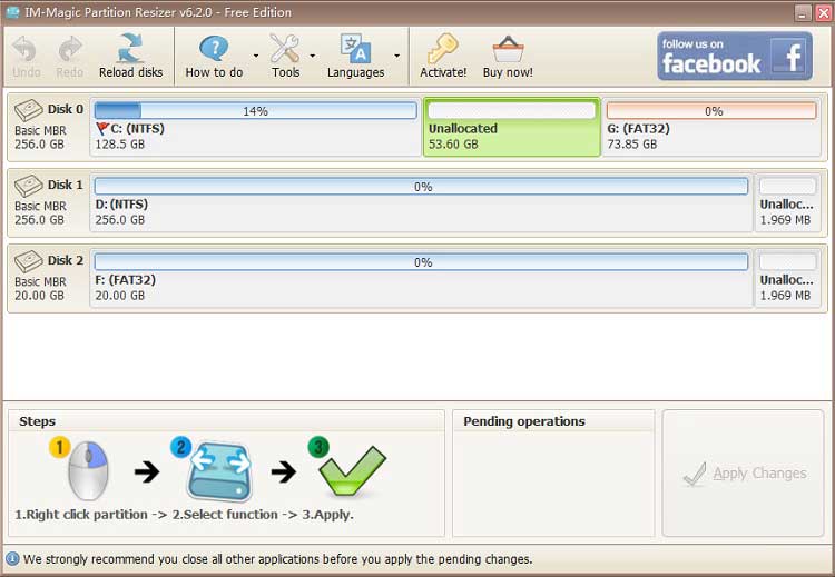 shrink fat32 partition