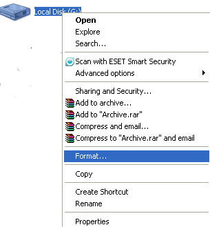 confirm to fat32 partition