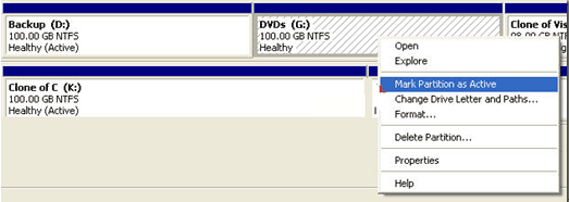 set partition active