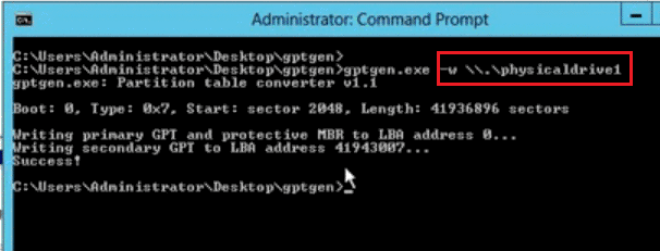 convert disk mbr to gpt